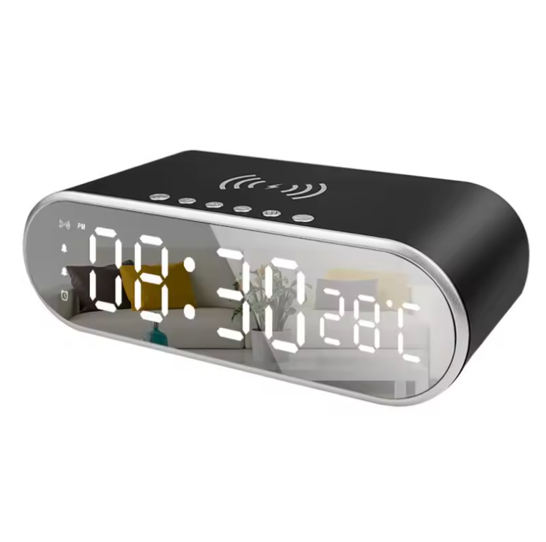 Draadloze Oplader met Wekker en LED Thermometer | VisionNight