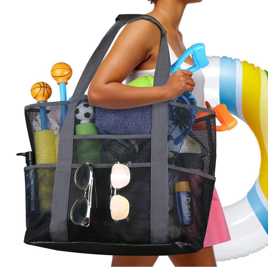 Baggy - Zomerse Strandtas met 8 Zakken voor Handdoeken en Speelgoed