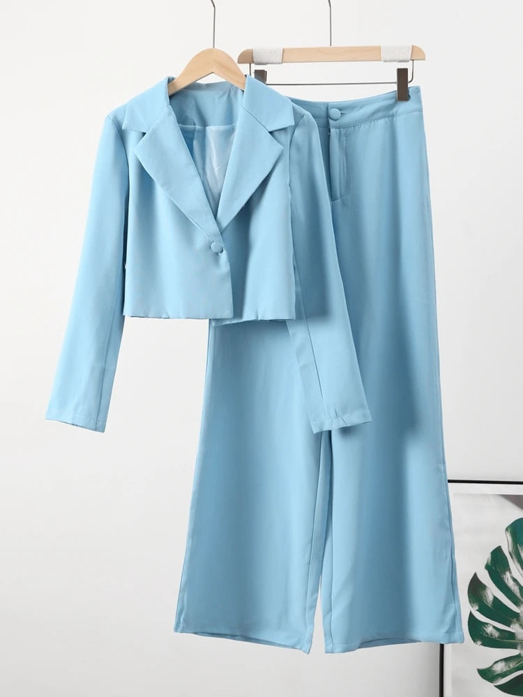 Terno-Pak voor Dames [Blazer + Wijde Broek] | De Ultieme Poweroutfit voor Zakenkoninginnen - Kimdee