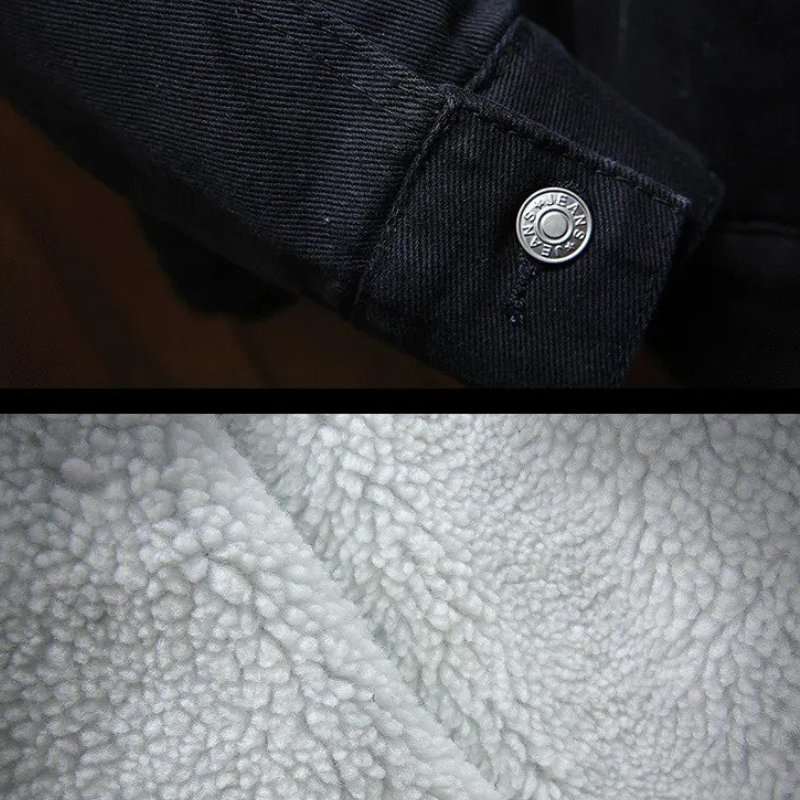 Essentials Spijkerjas | Winterjas voor Mannen met Fleece Voering - Renato