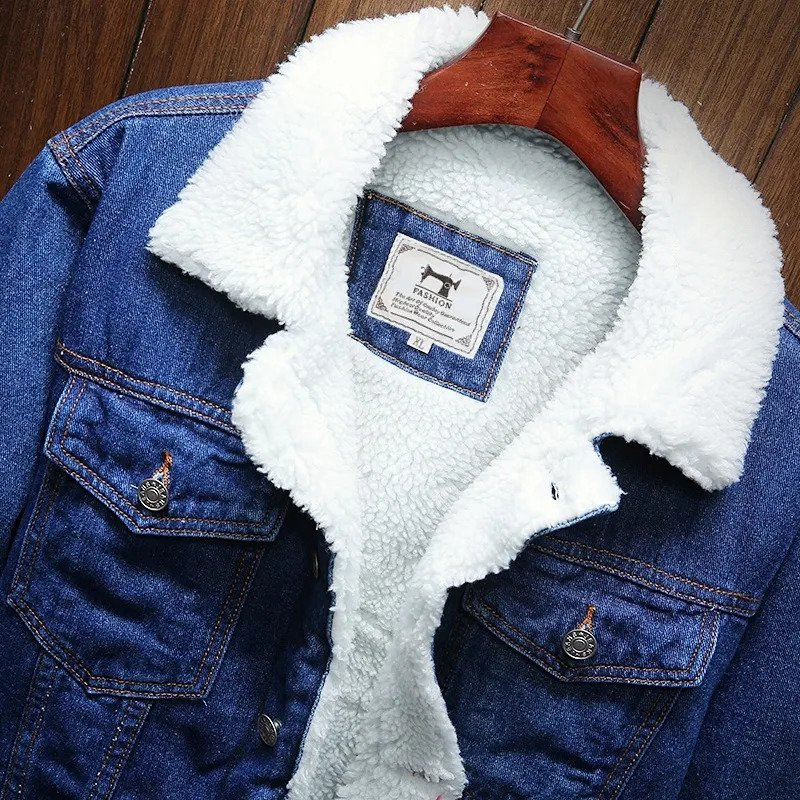 Essentials Spijkerjas | Winterjas voor Mannen met Fleece Voering - Renato