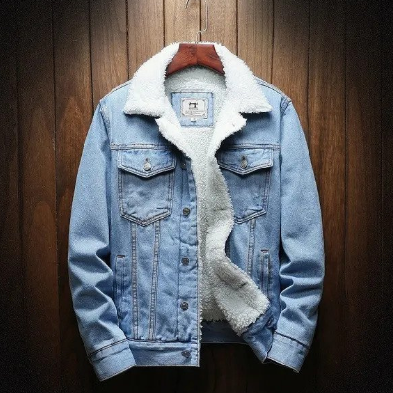 Essentials Spijkerjas | Winterjas voor Mannen met Fleece Voering - Renato