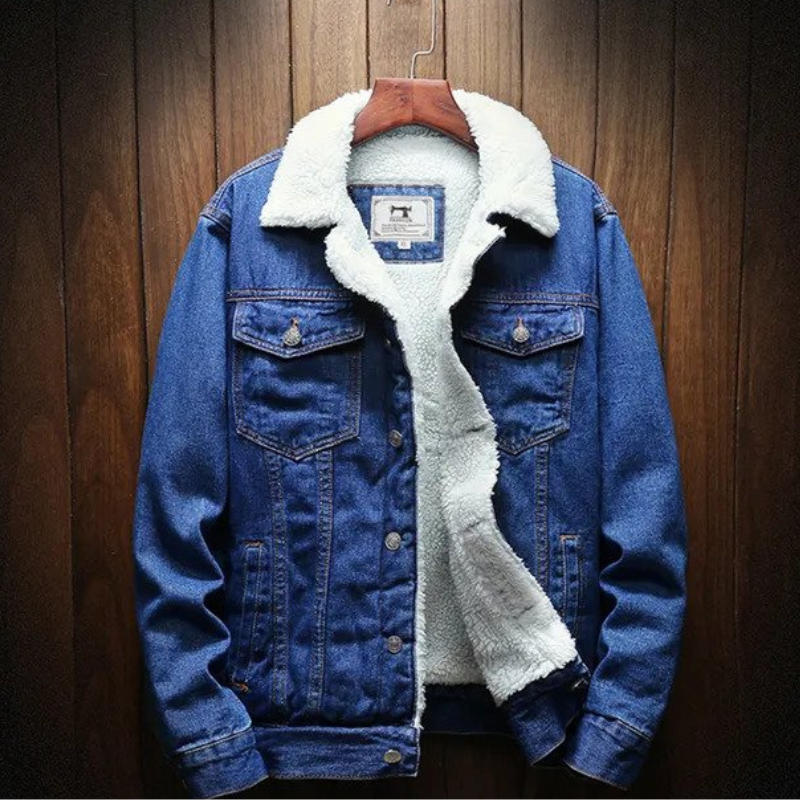 Essentials Spijkerjas | Winterjas voor Mannen met Fleece Voering - Renato