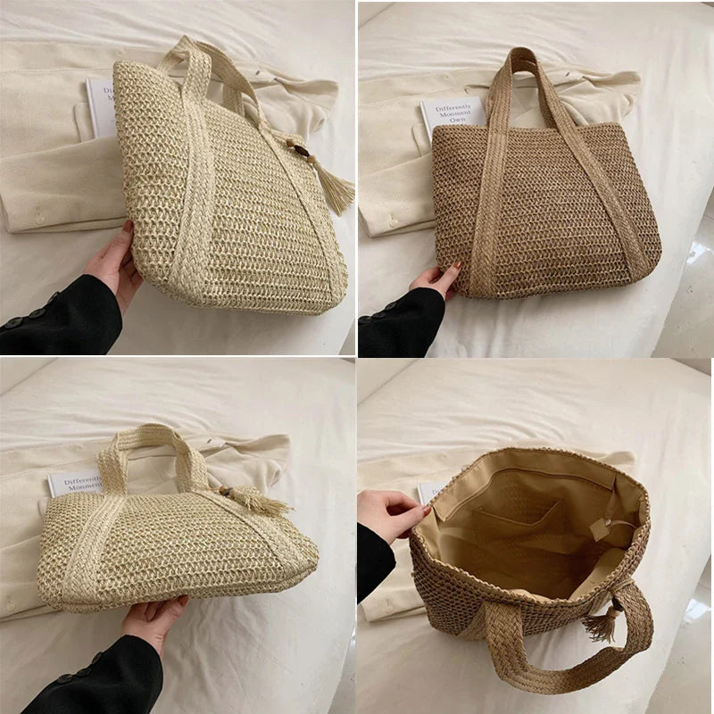 BoheTote | Weave Tote Zomer Strandtas | Vrouwelijke Bohemian Schoudertas