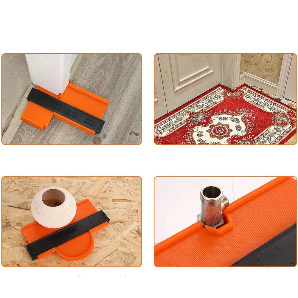 Contour Gauge Profiel Duplicator Tool | Verstelbare Vergrendeling voor Nauwkeurige Houtmetingen - Herram