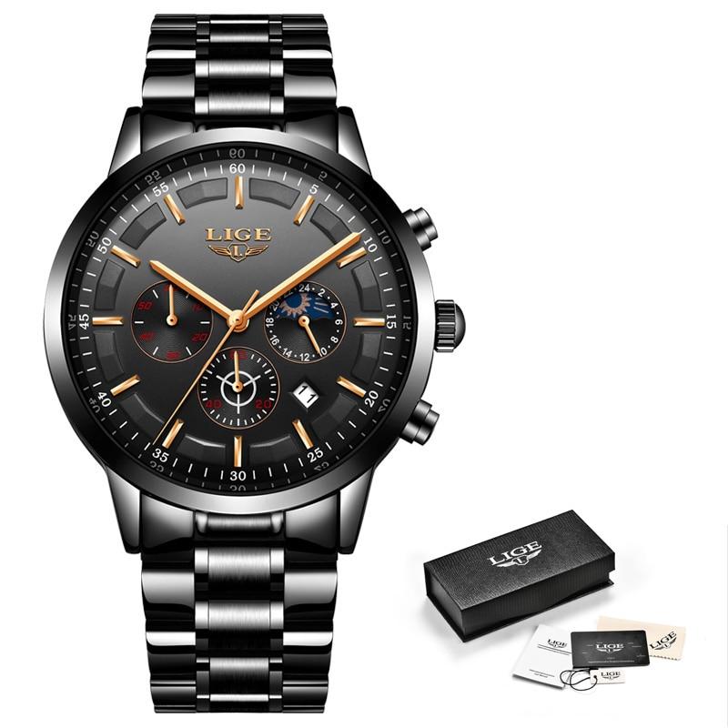 Military Black Steel Horloge - Drake