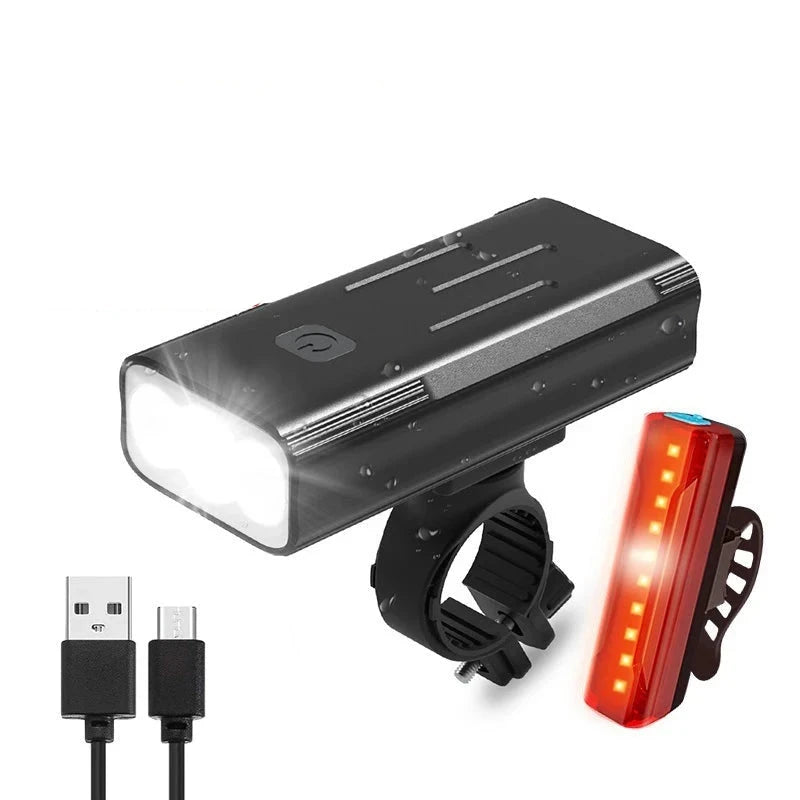 Regenbestendige USB Oplaadbare LED Fietslamp | Super Heldere Voor- & Achterlamp voor Veilig Fietsen in het Donker - SafeFlash