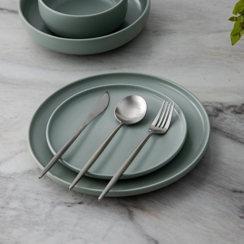 Lilac - Minimalistisch bestek set - Titanium en goud