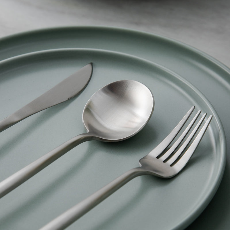 Lilac - Minimalistisch bestek set - Titanium en goud