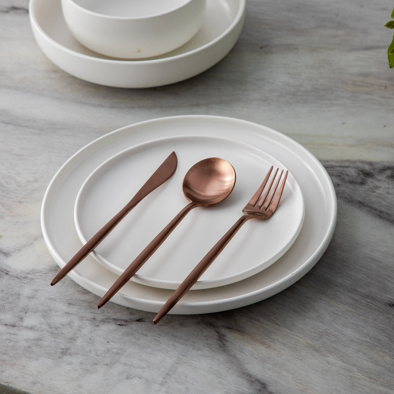 Lilac - Minimalistisch bestek set - Titanium en goud