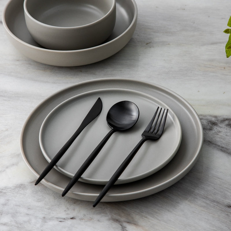 Lilac - Minimalistisch bestek set - Titanium en goud