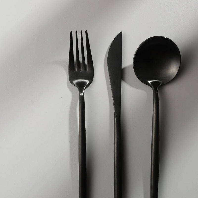 Lilac - Minimalistisch bestek set - Titanium en goud