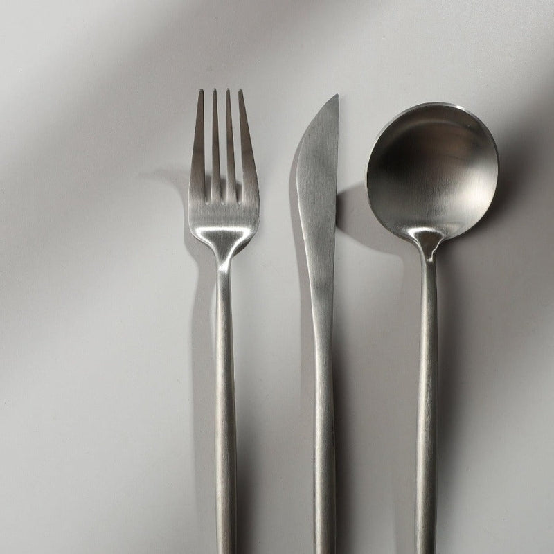 Lilac - Minimalistisch bestek set - Titanium en goud