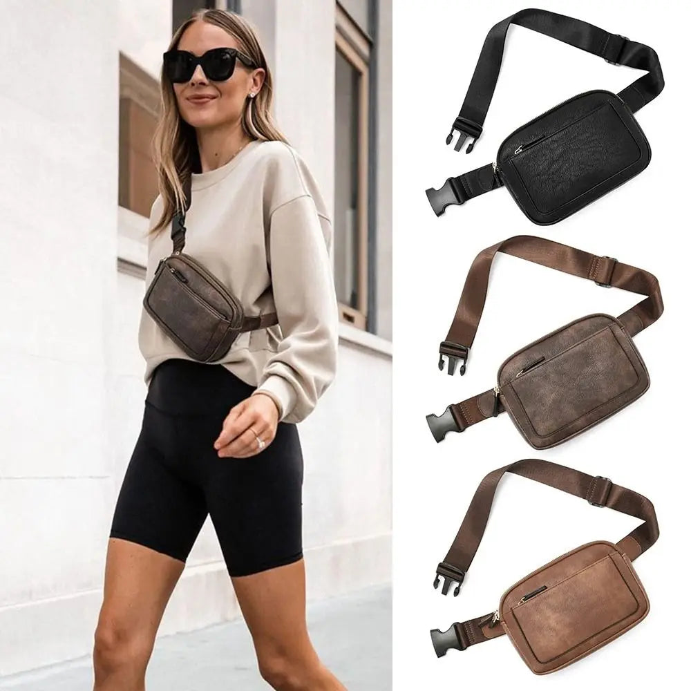 Kailie | Mode Mini Pu Lederen Heuptasje Met Verborgen Zak