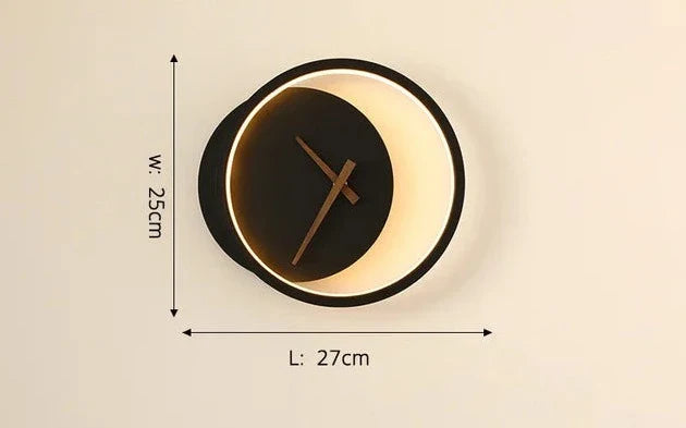 ClockLamp | Moderne LED Wandlamp met Klok | Stijlvolle Verlichting
