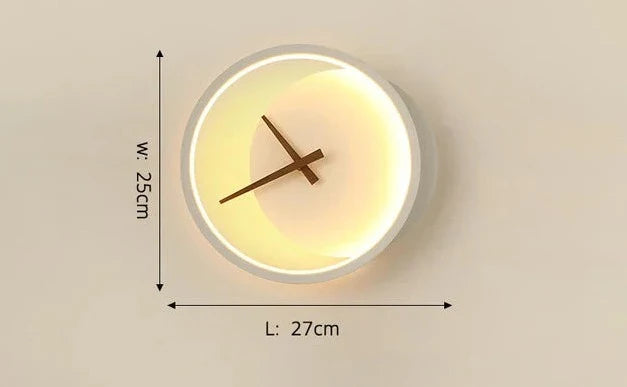 ClockLamp | Moderne LED Wandlamp met Klok | Stijlvolle Verlichting