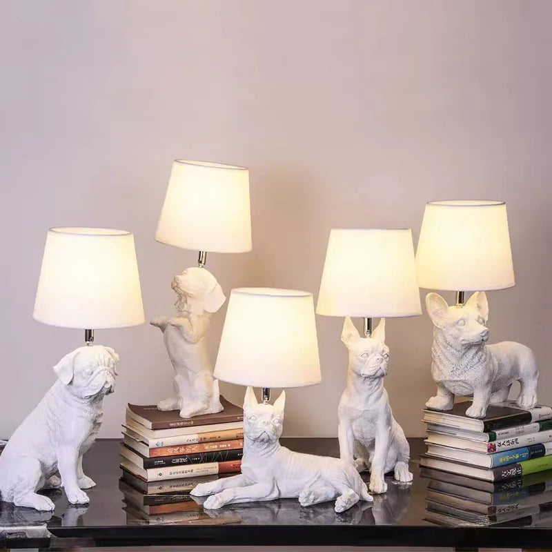 Schattige Puppy Paddenstoel Lamp - Saibh Mccoys