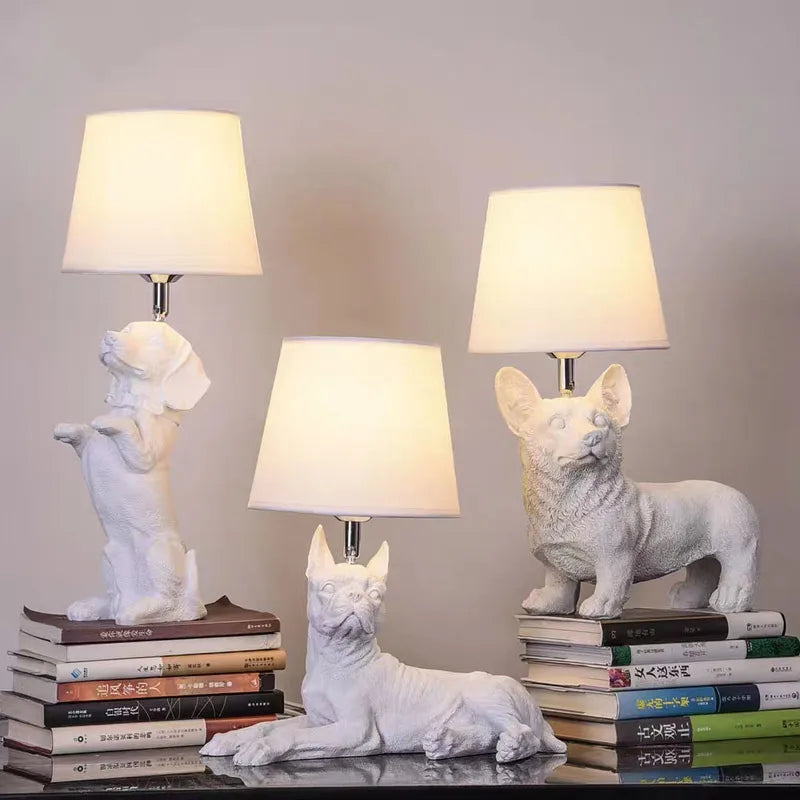 Schattige Puppy Paddenstoel Lamp - Saibh Mccoys