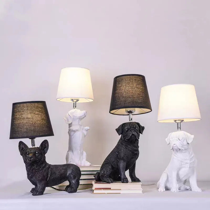 Schattige Puppy Paddenstoel Lamp - Saibh Mccoys