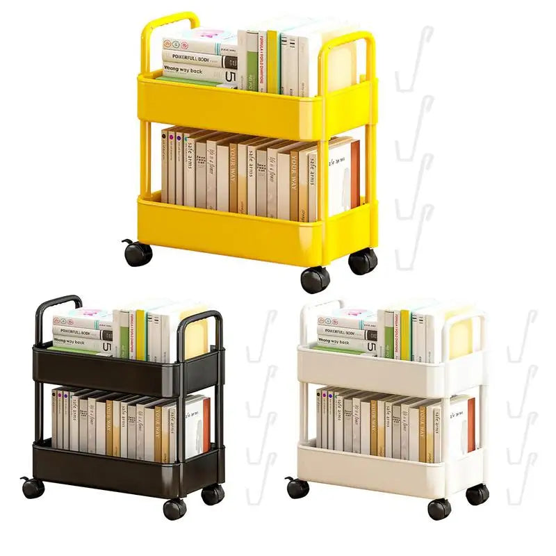 Mobiele Boekenplank kar met Wielen | Boekenopslag en Organisator - Dalton