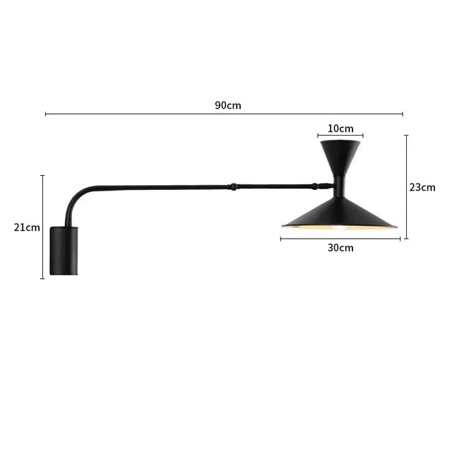 Rustieke Nordic Swing Wandlamp - FlexiLight