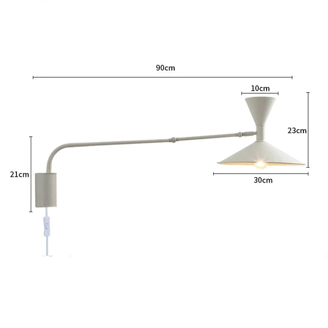 Rustieke Nordic Swing Wandlamp - FlexiLight