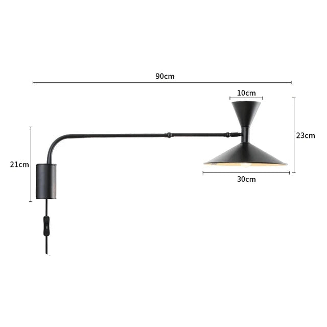Rustieke Nordic Swing Wandlamp - FlexiLight