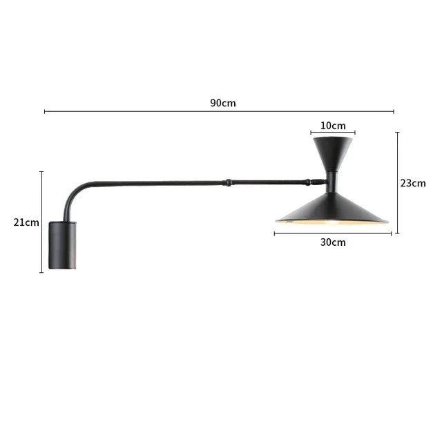 Rustieke Nordic Swing Wandlamp - FlexiLight