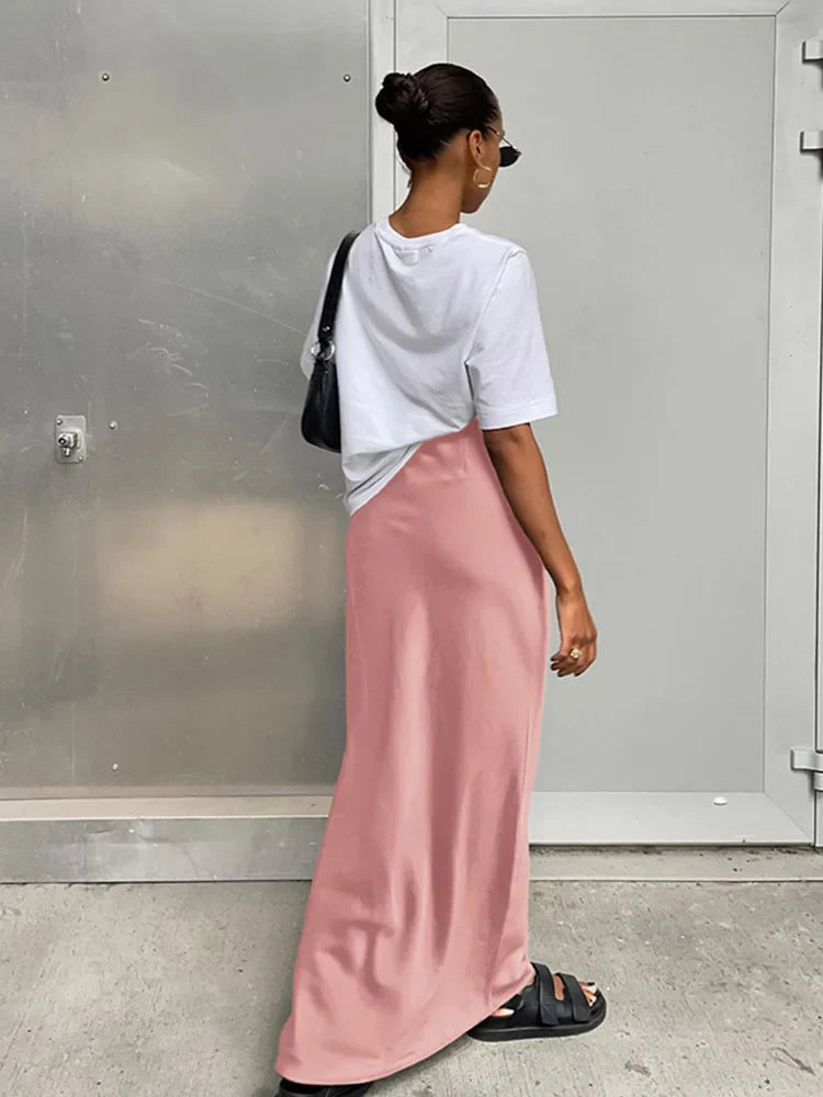 Elegante Hoge Taille Satijnen Zeemeerminnenrok | Stijlvol voor Kantoor & Avondkleding - Marjoly