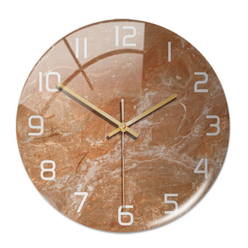 LuxuClock - Marmeren Textuur Wandklok