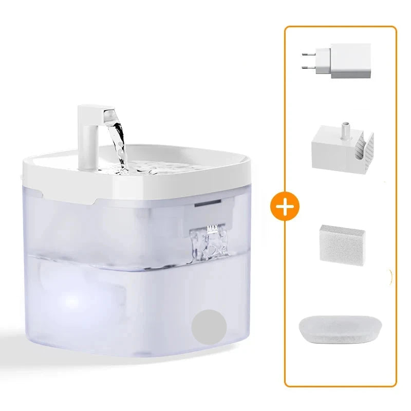 Automatische Transparante Huisdier Waterfontein | Slimme Drink Dispenser voor Katten en Honden - Juarez