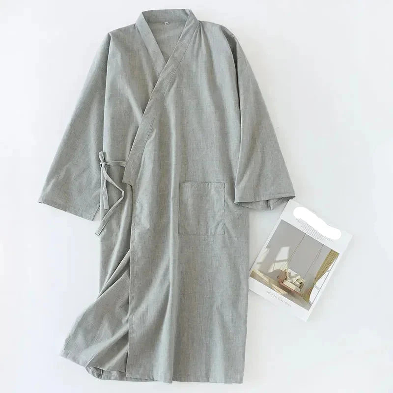 Pyjama Nachtjapon & Badjas voor Ultiem Comfort | Heren Katoenen Nachtkleding - Nelson