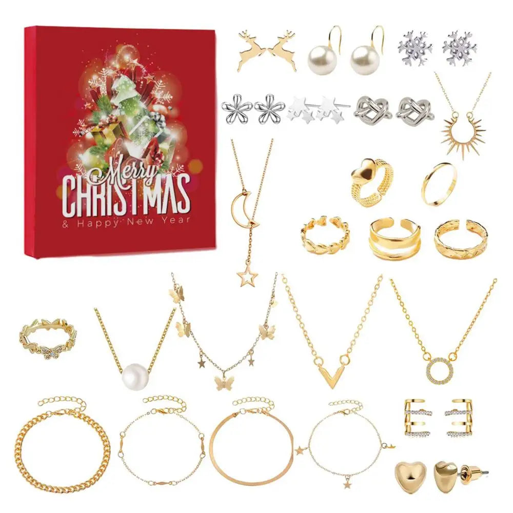 Kerst 2025 kinderen advent kalender | Aftellen tot kerst | Verrassingen met Sieraden Gift Box - Susan