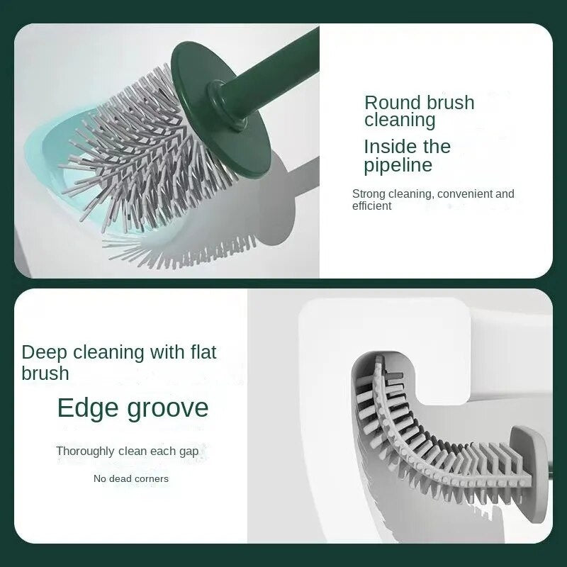 SilBrush - Duurzame Hangende Silicone Toiletborstel