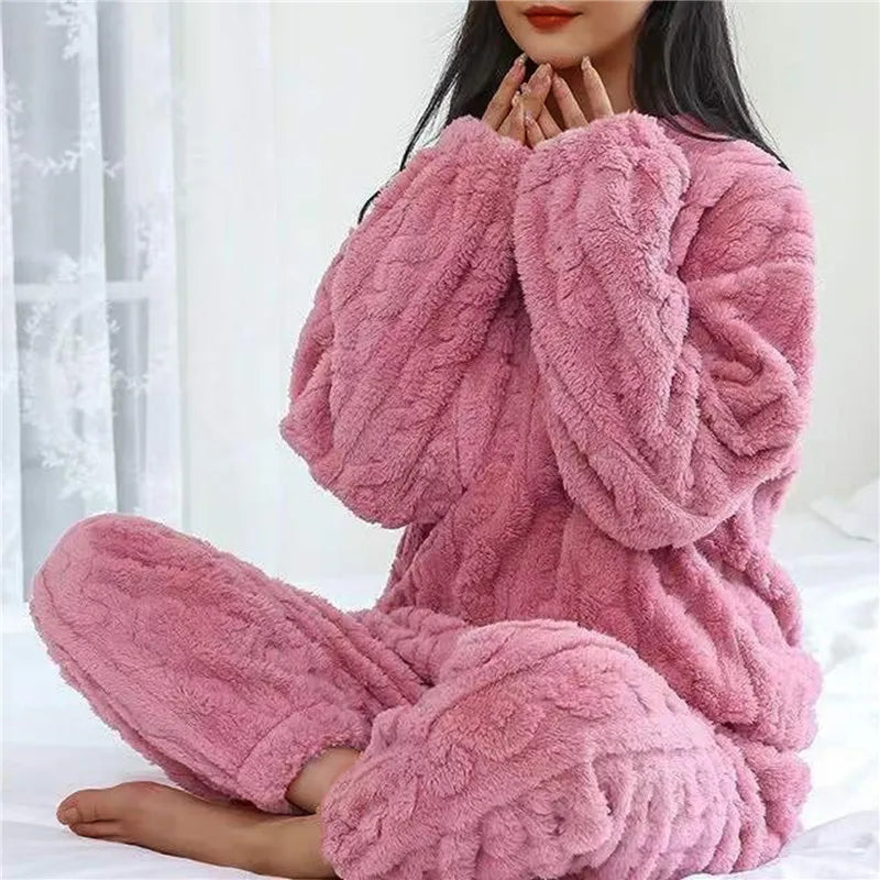 Zachte fleece pyjamaset | ultiem comfort voor gezellige nachten - Abigail