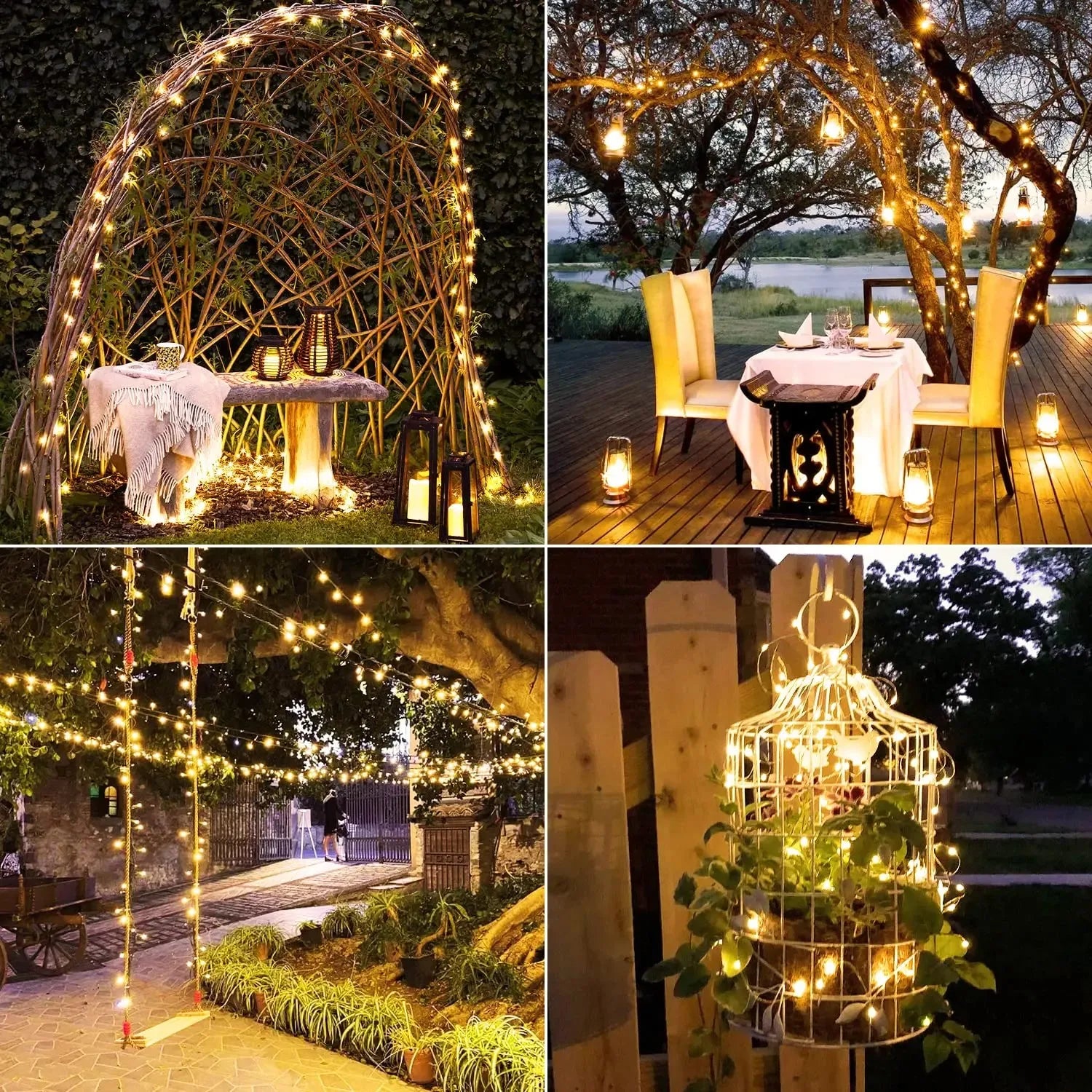 Zonne-LED Buitenfeestverlichting | Waterdichte Tuin Sprookjeslampen voor Kerstmis, Kamperen & Feesten - EcoTwinkle