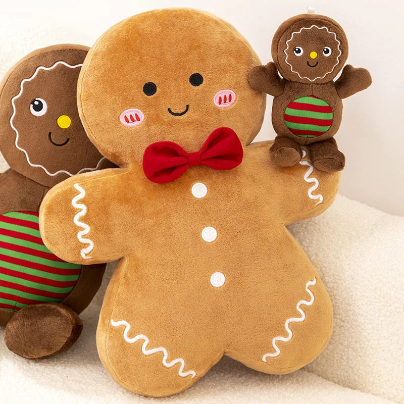 Schattig cartoon peperkoek man pluche speelgoed | Kerst decoratie en gezelligheid  - Bisppy