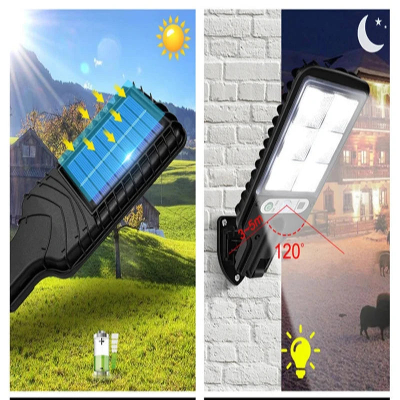 Solar Muurverlichting met bewegingssensor | tuin- en straatverlichting | led-zonneverlichting - DoorLed