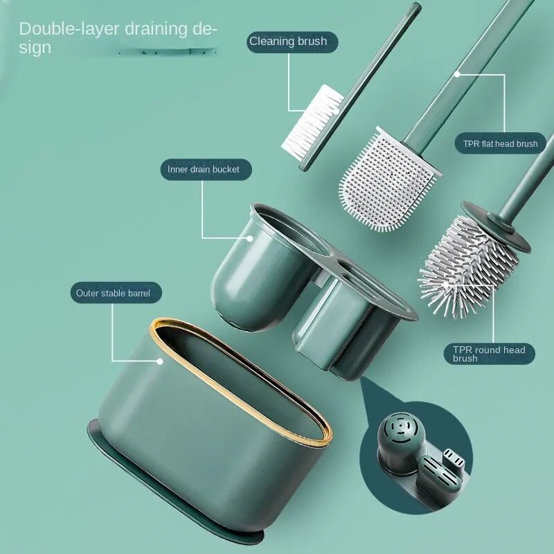 SilBrush - Duurzame Hangende Silicone Toiletborstel