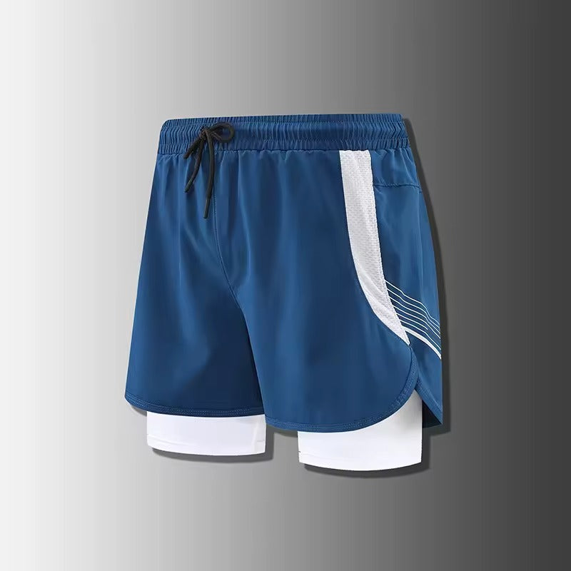 2025 Heren Gradient 2-in-1 Hardloopshorts | Dubbele Laag voor Fitness en Training - Rakai