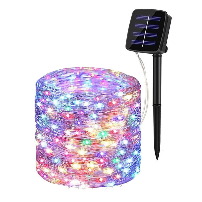 Buiten Zonne-Energie LED Slingerlicht | Waterdichte Tuin Twinkelverlichting voor Kerstmis, Feest, & Decoratie - TwinCharm