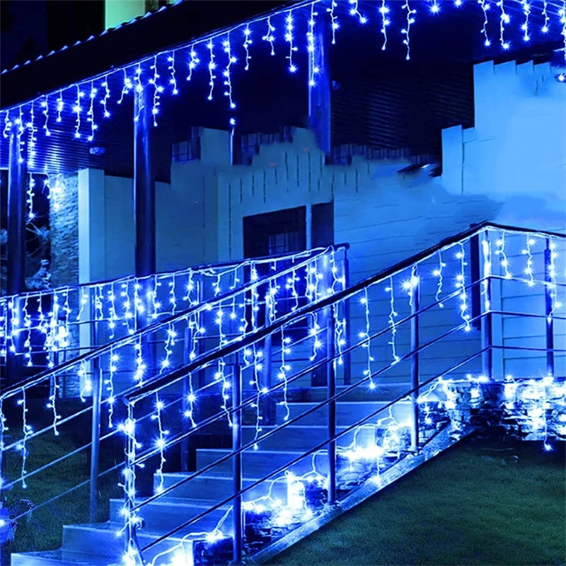 Outdoor Gordijn kerst verlichting  | dakrand decor | knipperende waterval geleid kerstverlichting  - FlashMode