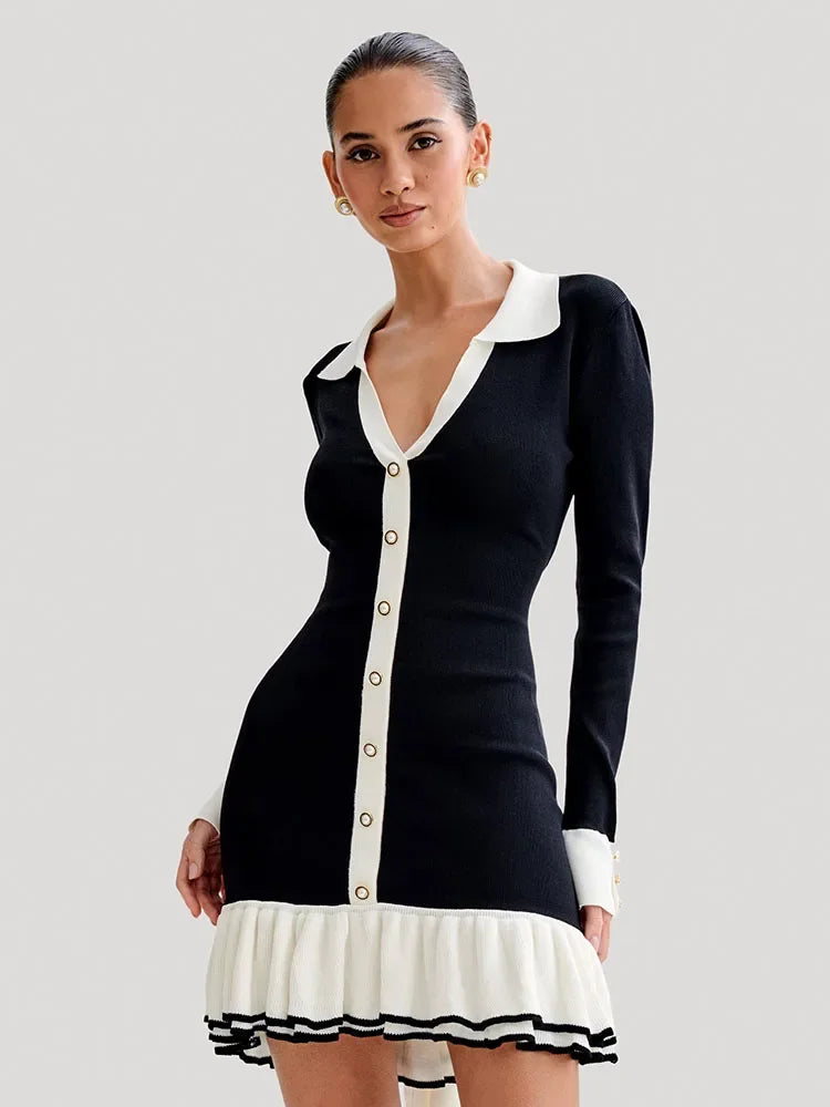Elegante Gebreide Bandage Mini Zomerjurk - Lauren