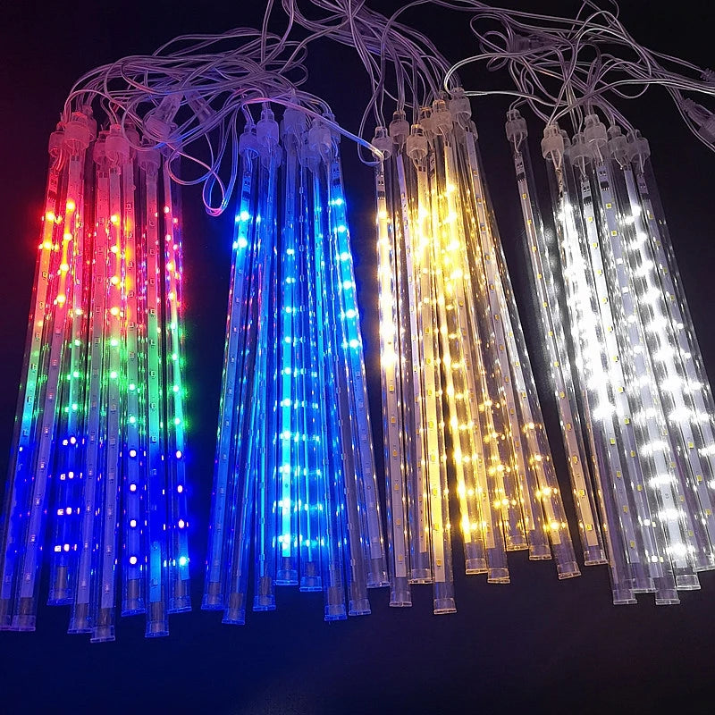 Buiten Meteor Vallende Kerstverlichting | LED opknoping String Lights voor tuin en vakantie decor - HailRain