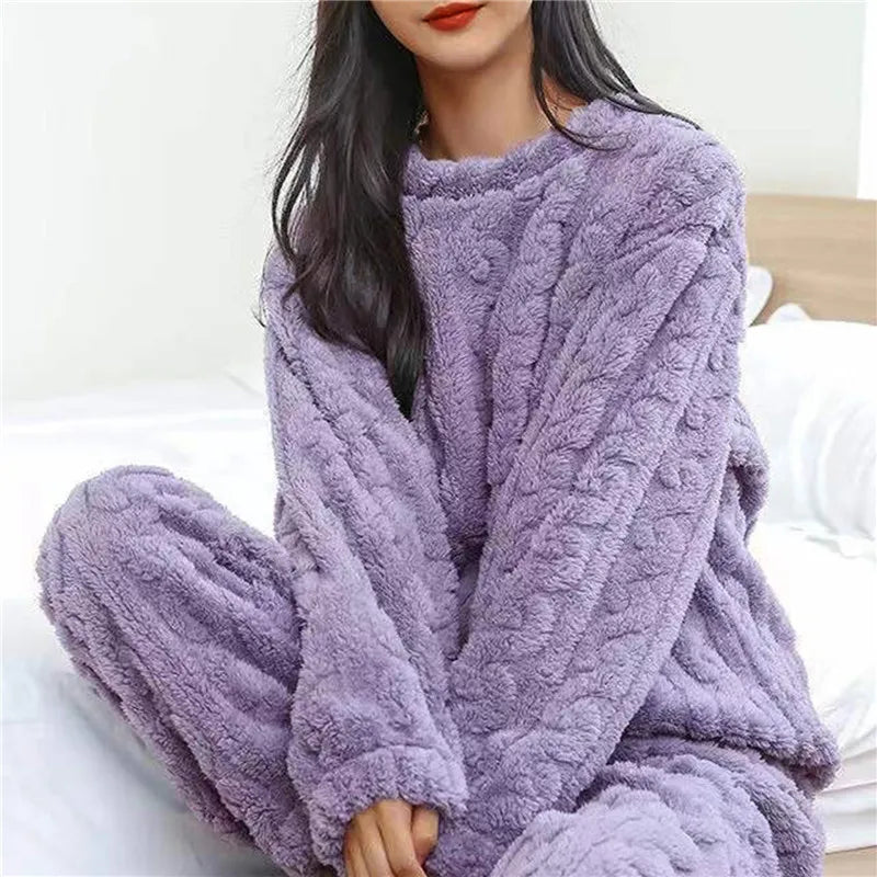 Zachte fleece pyjamaset | ultiem comfort voor gezellige nachten - Abigail