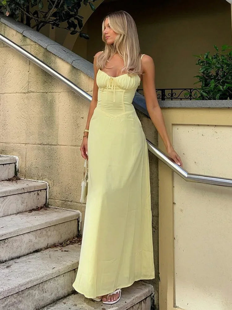 A-lijn Corset Maxi-jurk | Elegante & Luchtig voor Lente & Zomer - Marzine