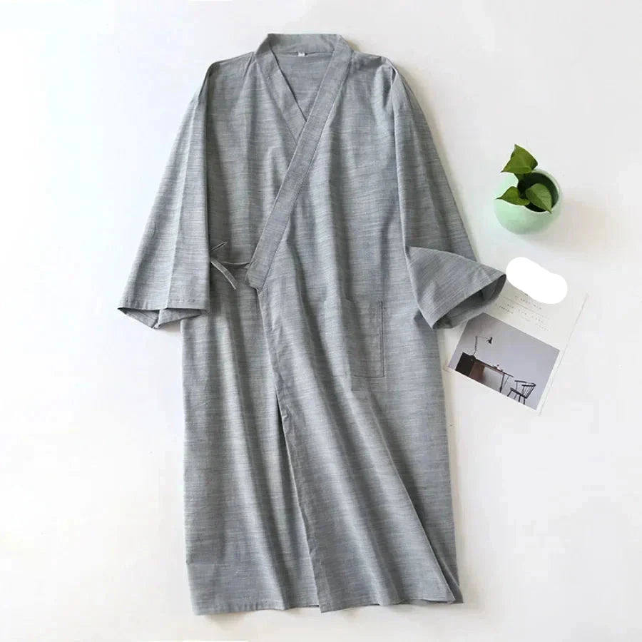 Pyjama Nachtjapon & Badjas voor Ultiem Comfort | Heren Katoenen Nachtkleding - Nelson