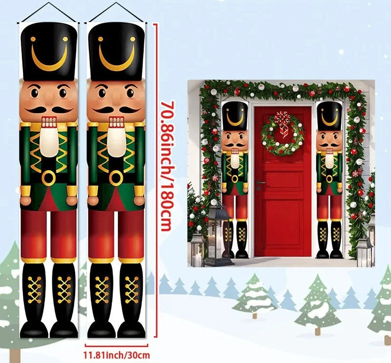 Vrolijk Kerstmis Deur Banier Decor | Hangende Ornamenten Banier Home Kerstdecoratie - Noel
