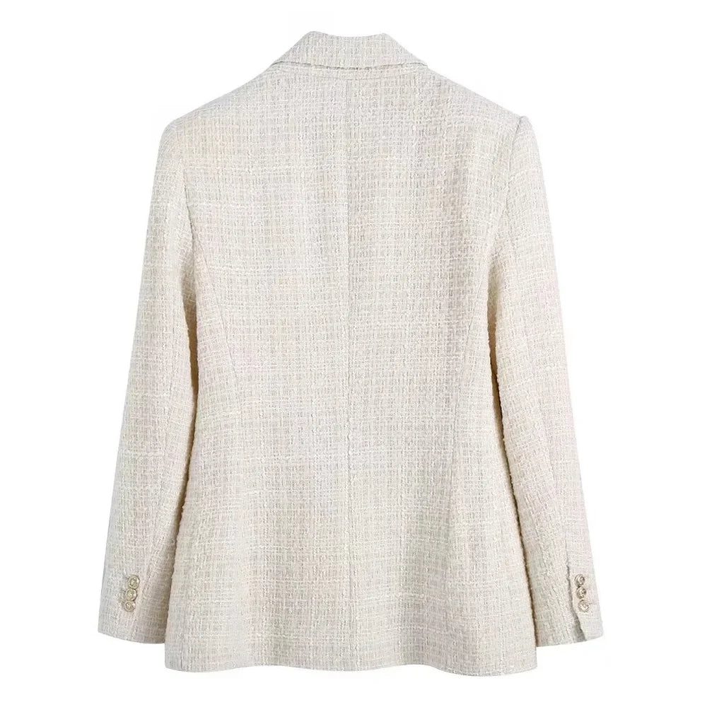 Elegante Tweed Blazer Mantel voor Dames | Ademend Mode voor Lente & Zomer - Elina