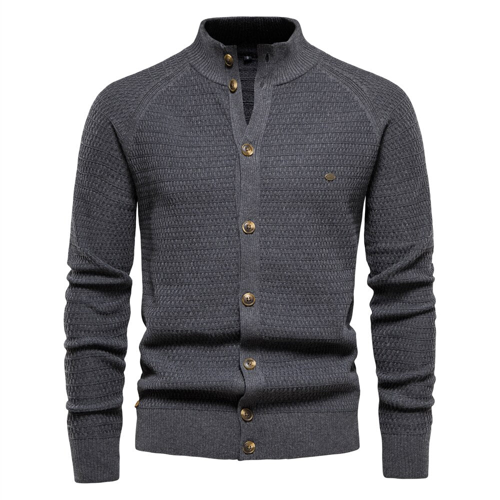 Dames Geknoopt Cardigan met Opstaande Kraag | Stijlvolle & Warme Ontwerper Trui - Kuan